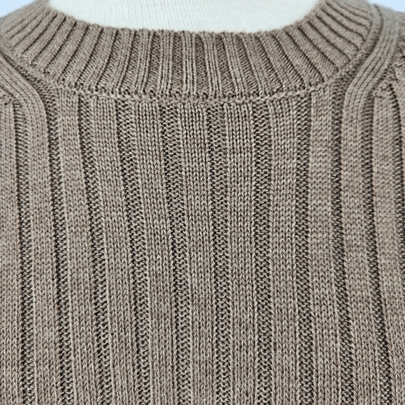 Jessica Simpson Sweater Brown Long Sleeve Rib Knit Pullover Medium - Picture 4 of 9